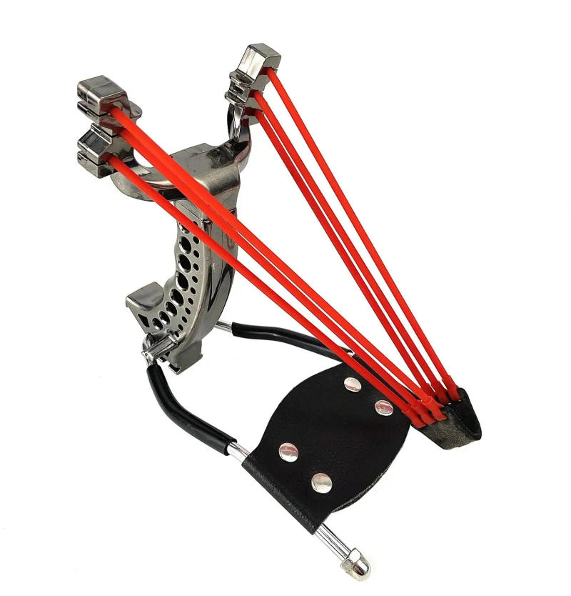 Description Picture 3 of itemOutdoor Hunting Shooting Slingshot with Rubber Bands Can Shoot Fish Slingshot with Wrist Support Catapult Tools