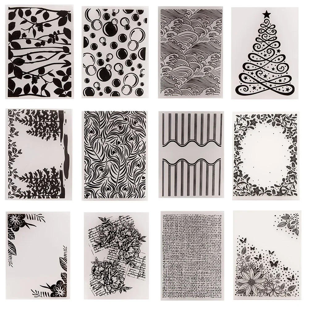 Description Picture 2 of itemNew Arrivals Plants Plastic Embossing folder Template for DIY Scrapbooking Crafts Making Photo Album Card Handmade Decoration