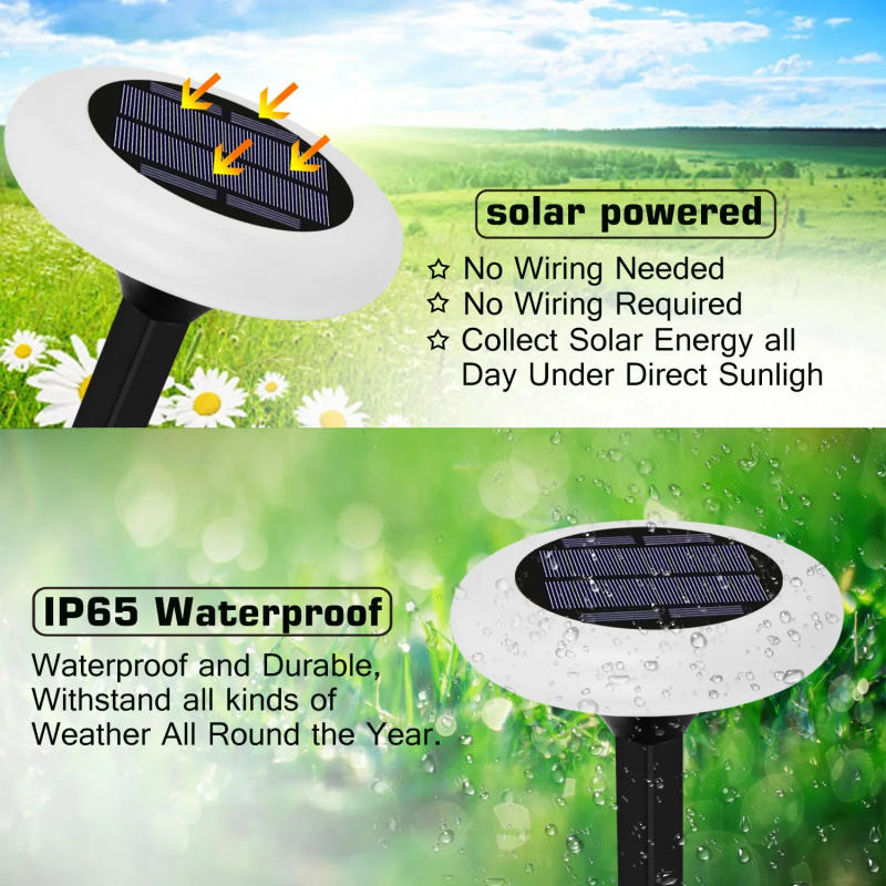 Description Picture 4 of item4 PCS LED RGB Solar Light Outdoors Landscape Wireless Spotlights Color Changing Waterproof Solar Wall Lamp Patio Garden Lighting