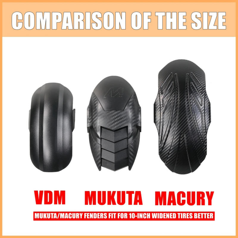 Description Picture 6 of itemUniversal Mudguard for VSETT 10+ MUKUTA 10 ZERO 10X KAABO Mantis 10-Inch Electric Scooter Fender Wheel Cover Tyre Wing Mud Guard
