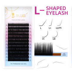 Lashrujade L L+ LC LD LU(M) Curl Individual Eyelash Extensions Natural Soft Faux Mink Russian Volume Makeup L M Eyelash Supplies