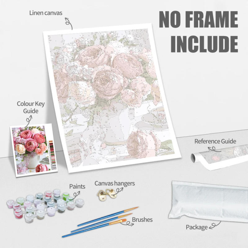 Description Picture 3 of itemRUOPOTY Painting By Numbers With Frame Winter Forest Snow Coloring On Numbers For Adults Paint On Canvas Diy Crafts Wall Decors