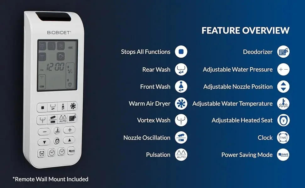 Description Picture 3 of itemBB2000 Bliss Electric Bidet Toilet Seat, Warm Water W/ Air Dryer, Heated Seat W/Sensor and Slow Close Lid, Night Light, Remote