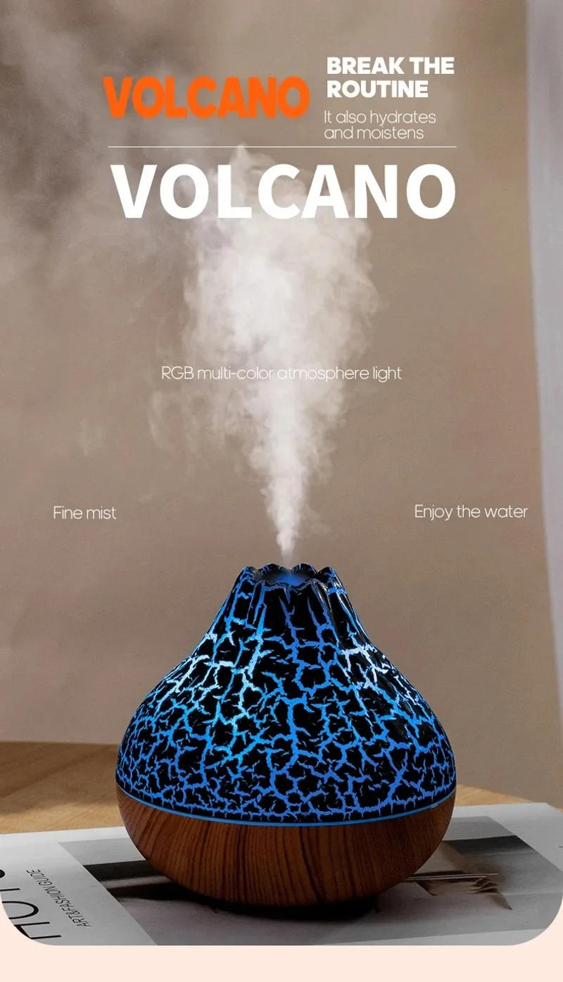 Description Picture 4 of itemNew Air Humidifier 300ml Large Capacity USB Desktop Mist Aromatherapy Diffuser with 7 Colorful Night Lights Water Mist Humid