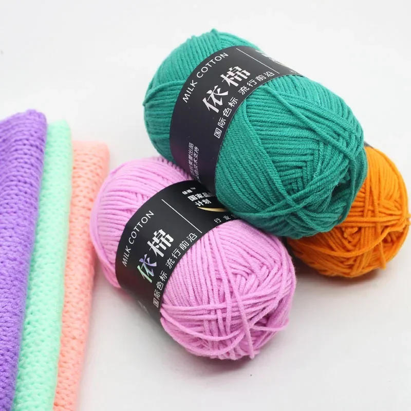 Description Picture 4 of item50 Grams/Ball Crochet Cotton Yarn for Knitting Bargain Cotton Baby Milk Thread Worsted Handmade Wool Line Cheap Yarn Crochet