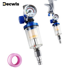 New Air Pressure Regulator Auto Parts Detachable Oil/Water Separator 1/4'' Air Filter for Spray Pneumatic Gun with EU Adapter