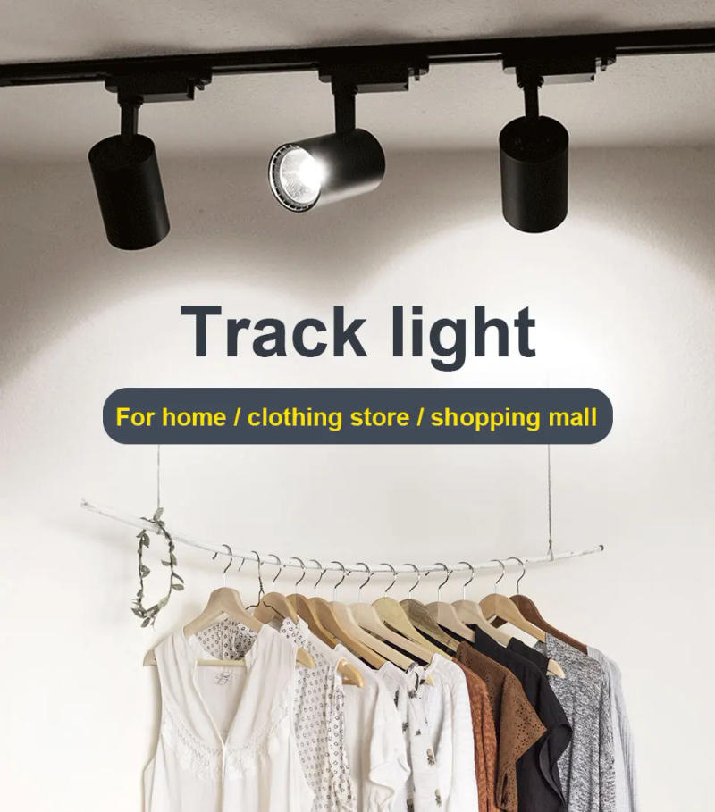 Description Picture 2 of itemSet Led Track Light Fixture COB Track Lighting Wall Lamp Rail 220V Spot Lights Led track rail Spotlight Clothing Store Shop Home