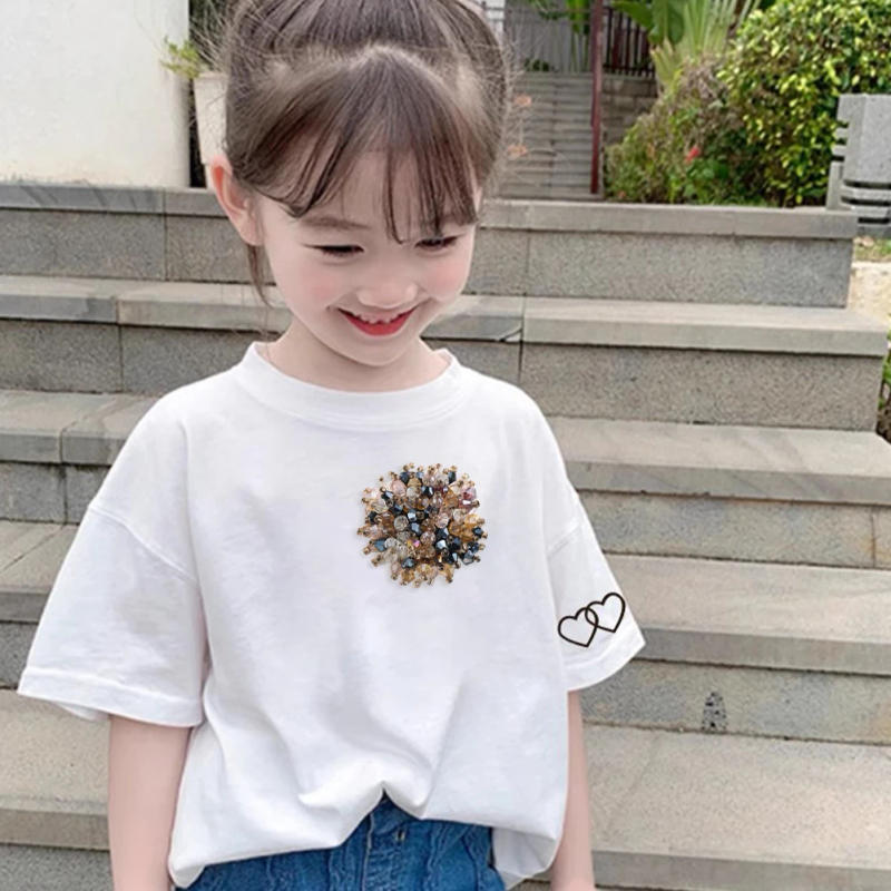 Description Picture 4 of itemRhinestone Mini Beads Hand-Woven Applique 3D Clothing Sewing Embellishments Patch Satchel Decoration Crafts Badges on Backpack