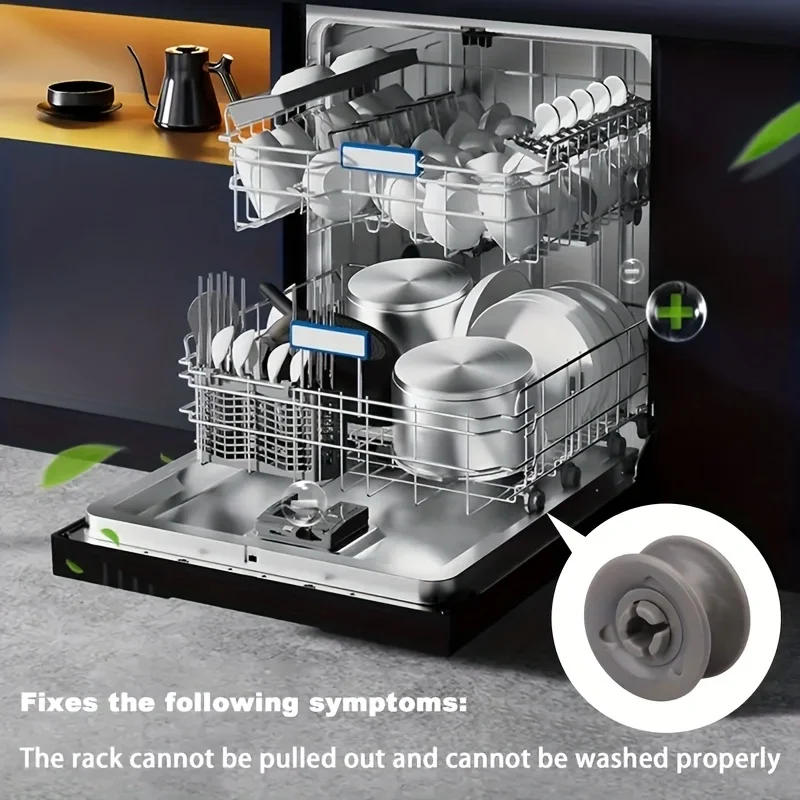 Description Picture 6 of item8 pieces 4581DD3002A Easy to install dishwasher rack wheel, bowl and plate drum and shaft assembly replacement parts