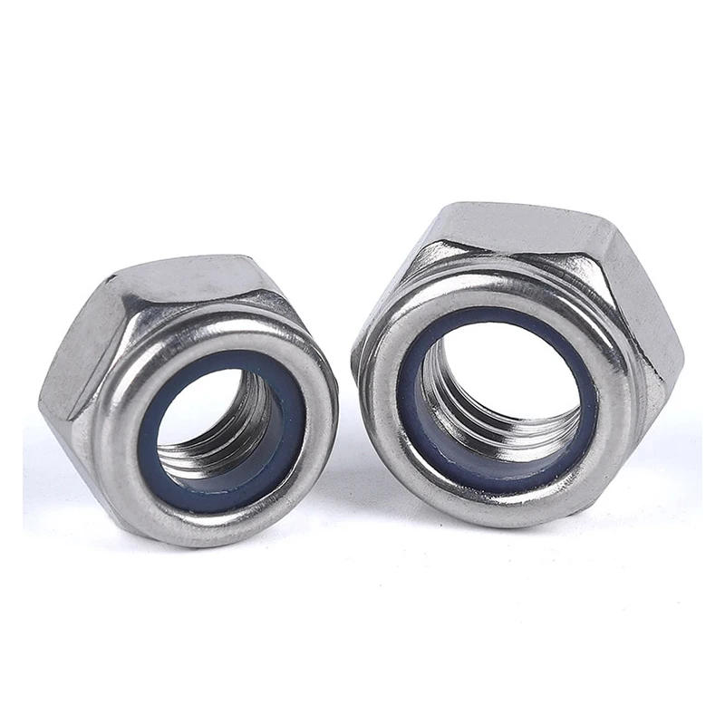 Description Picture 5 of item170PCS M3 M4 M5 M6 M8 M10 M12 304 Stainless Steel Hexagon Nylon Lock Nuts Set Furniture Bolts Kit