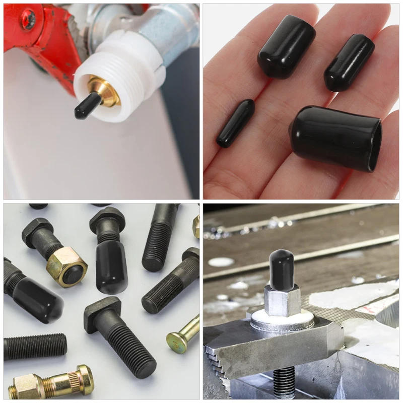 Description Picture 2 of item80pcs Thread Protector Rubber Tip Bolt Cover Cap Carburetor Vacuum Plug Tubing Post Cover