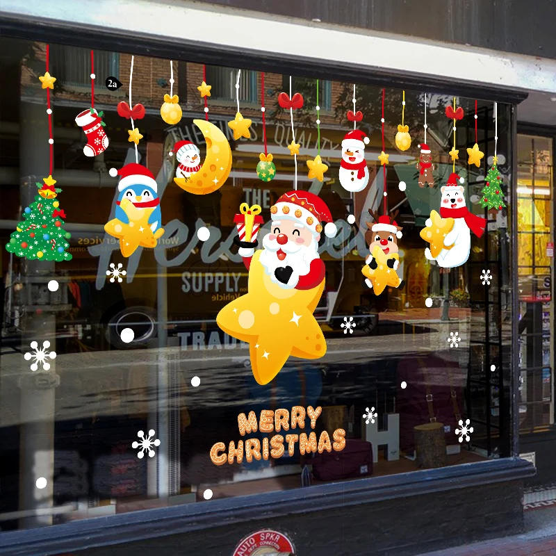 Description Picture 6 of itemChristmas Bells Static Display Window Stickers Christmas Mirror Stickers Christmas Double Sided Window Stickers, Happy New Year!