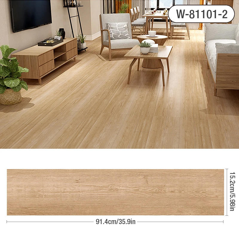 Description Picture 5 of item3D Self-Adhesive thick Wood Grain Floor sticker Wallpaper Modern Wall Sticker Waterproof Living Room Toilet Kitchen Home Decor