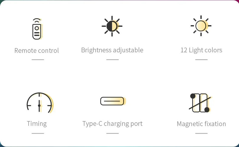 Description Picture 3 of itemWireless LED Night Light Remote Control RGB Color Under Cabinet Light Rechargeable Dimmable Bedroom Closet Wardrobe Light