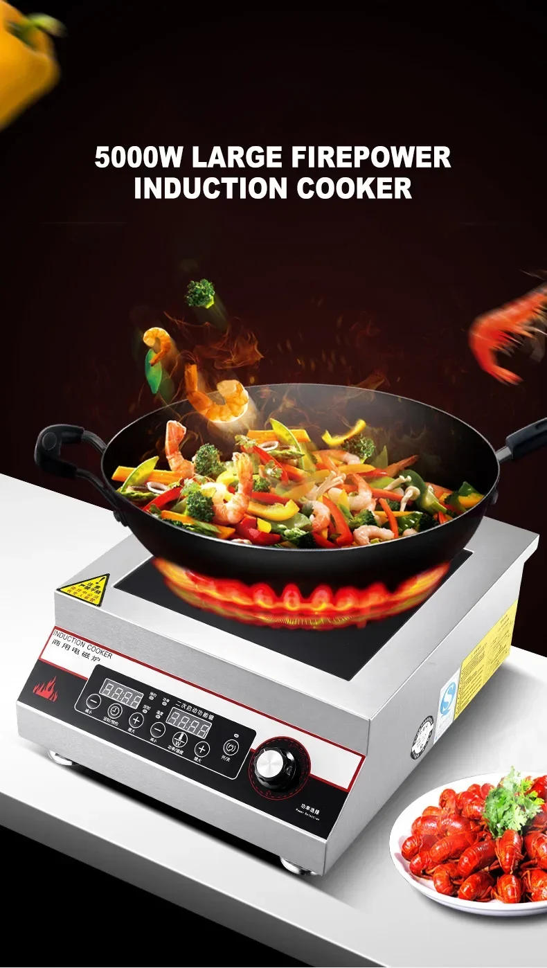 Description Picture 2 of item5000W High-Power Induction Cooke Commercial Plane Induction Cooker Flat Hotel Canteen Induction Cooking Stove