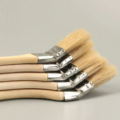 Long Handle Elbow Marine Paint Brush Solid Wood Handle Cleaning Tool Elbow Paint Brush Mixed Pig Mane Hair Wall Painting