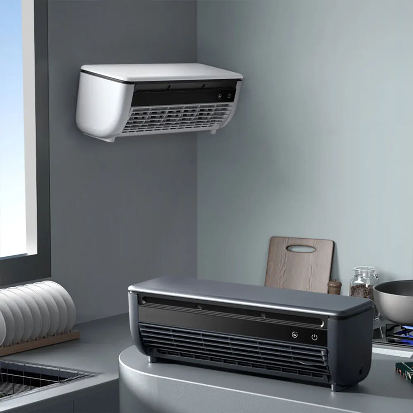 Description Picture 4 of itemWall-Mounted Air Cooling Fan 3 Speed Desk Fan 15W 6000mAh Rechargeable Electric Fan Portable Air Conditioner Fan for Home Office