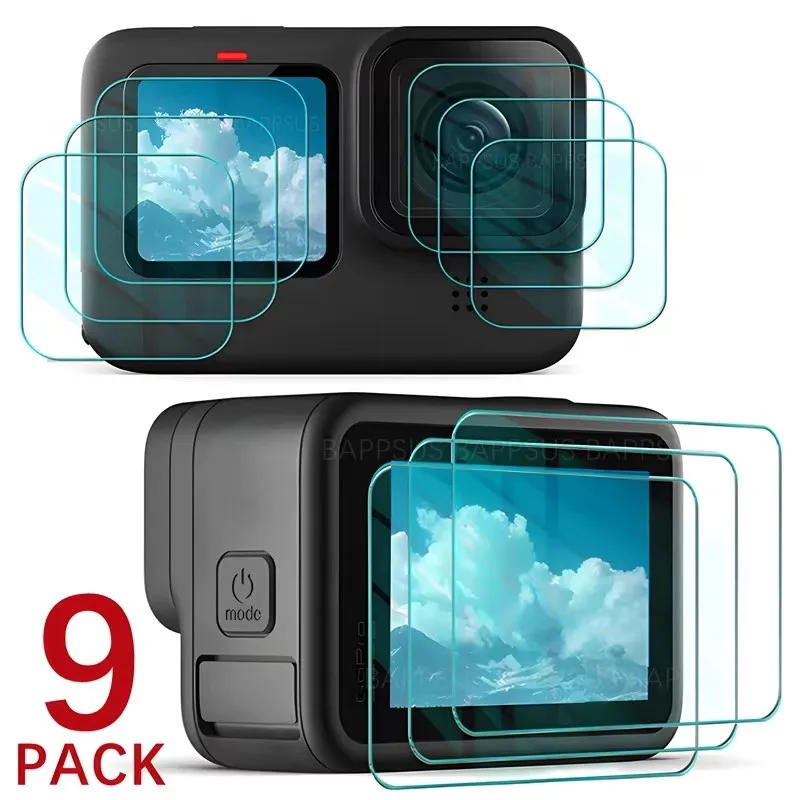 Description Picture 2 of itemHD Tempered Glass Screen Protector for GoPro Hero 13 12 11 10 9 Black Camera Lens Protective Cover Hero13 Front Back Screen Film