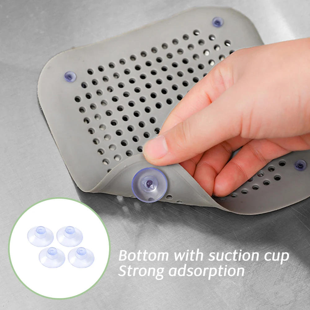 Description Picture 3 of itemDrain Hair Catcher Filter Sink Anti-blocking Strainer Bathtub Shower Floor Silicone Stopper Cover Kitchen Bathroom Accessories