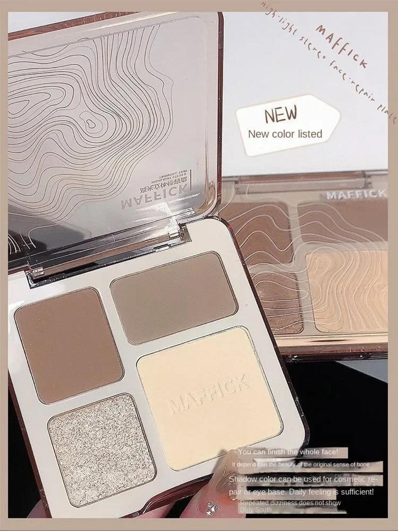 Description Picture 2 of itemNatural Stereoscopic Face Powder Palette  Matte Bronzer  Contour Shading  Multifunctional Highlighter  Cosmetic Blush gift