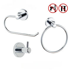 New Self Adhesive Towel Rings Stainless Steel Round Bathroom Towels Holder Wall Mounted Hand toilet paper holder
