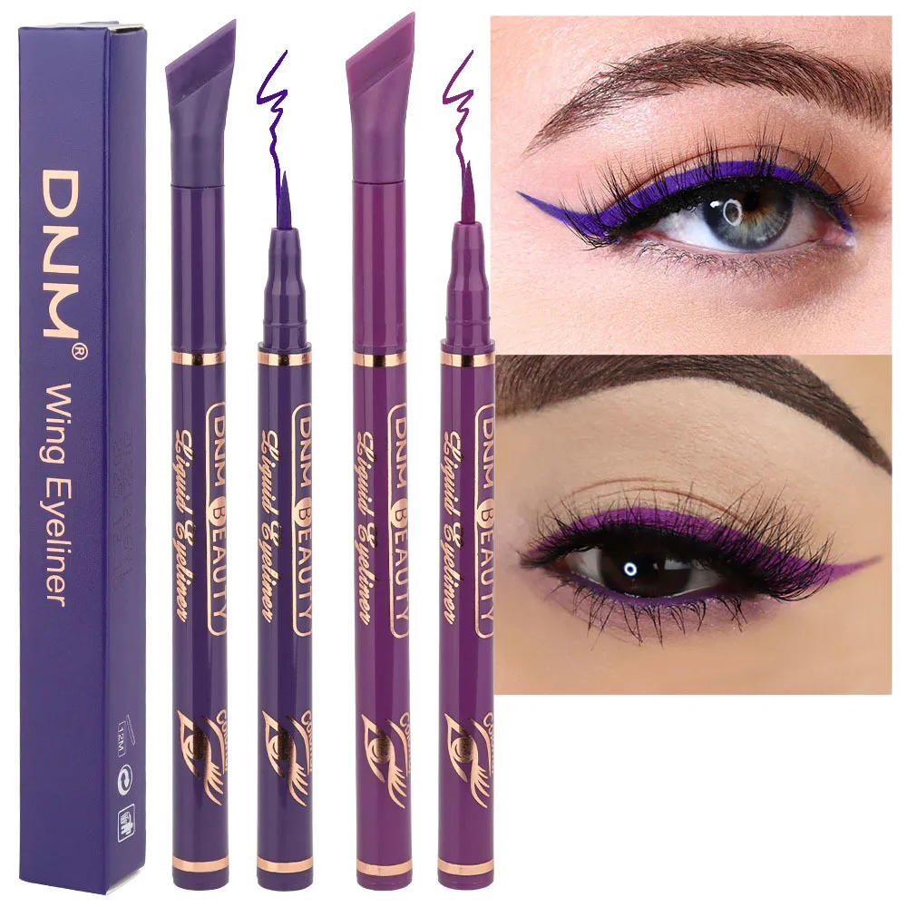 Description Picture 6 of item12 Colors Matte Liquid Eyeliner Pen Black Purple Makeup Waterproof Quickly Drying Smooth Ultra-thin Eye Liner Wing Tips Cosmetic