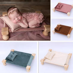 Newborn Photography Prop Bed Mattress Baby Pillow Mat Pillow Cushion Mini Baby Bed Basket Mattress for Photoshoot Accessories