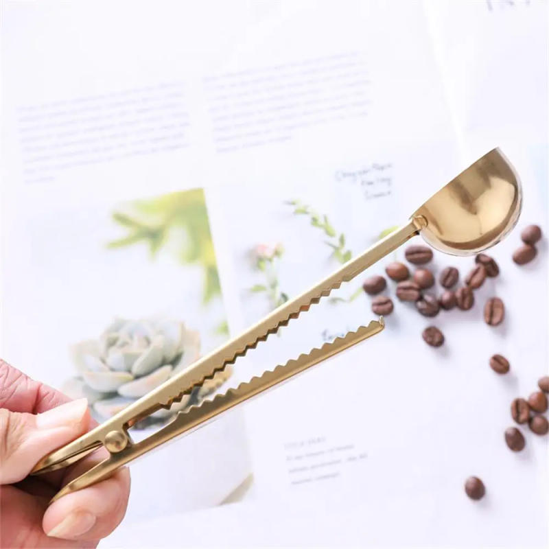 Description Picture 4 of item2-in-1 Coffee Scoop Stainless Steel Coffee Powder Measuring Scoop with Sealing Clip Tea Milk Powder Scoop Coffee Accessories