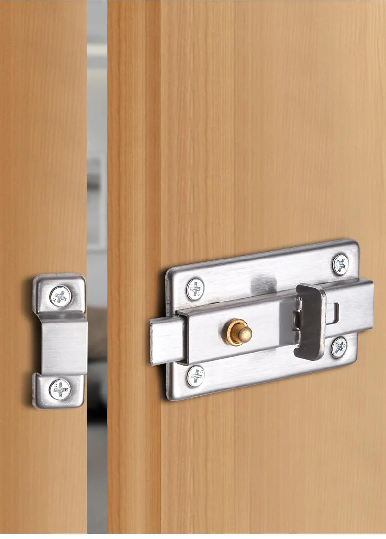 Description Picture 3 of itemAnti-theft Stainless Steel Door Latch Hasp Buckle Bolt Hotel Office Door Security Lock Wooden Gate Window Home Improvement