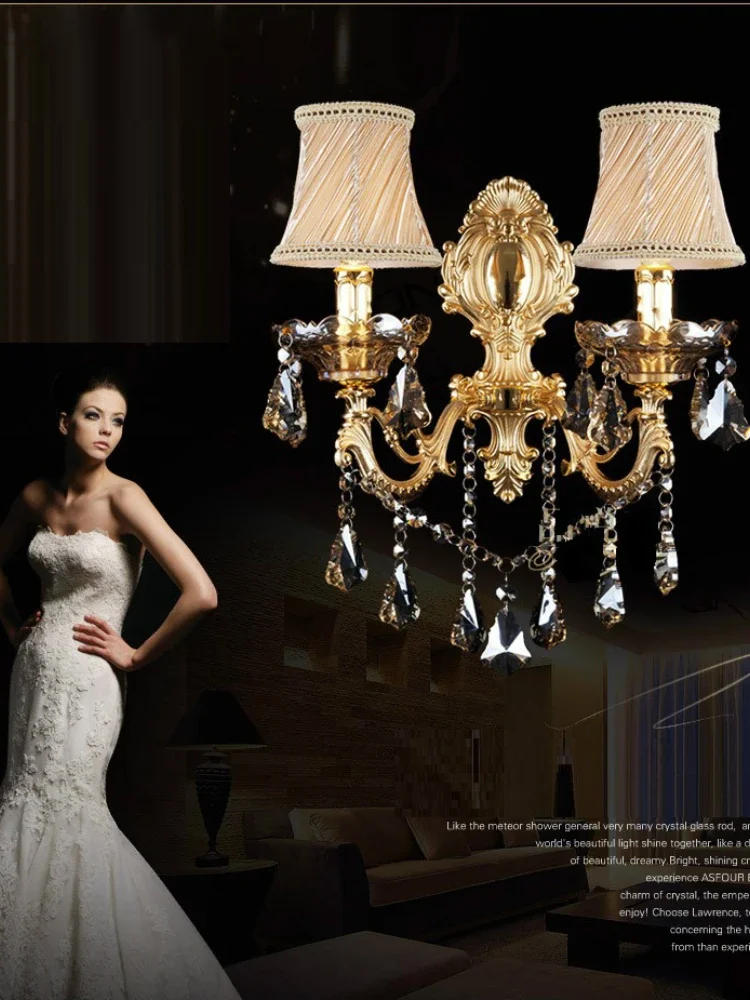 Description Picture 3 of itemFashion Crystal Wall Lamps LED Room Decor Background Sconce Lights Candle Wall Lamp Stair Lamp Bedroom Bedside Lamp Mirror Light