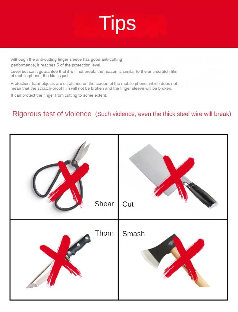 Description Picture 6 of item10 Pcs Anti-cut Finger Protector Finger Cover Kitchen Tool Thumb Knife Picker Finger Cover F Protection Cutting  Gadgets