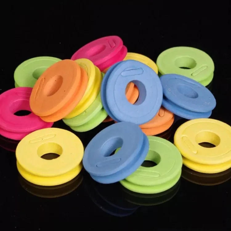 Description Picture 6 of item50/100 Pcs EVA Foam Spools Fishing Winding Board Fishing Hook Line Tackle Foam Spool Trace Wire Swivel Tackle Fish Line Tools