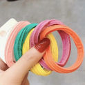 Cute 5/20pcs Solid Color Seamless Women Cloth Basic Hair Rope Female Hair Ties Korean Style Rubber Band Elastic Head Rope