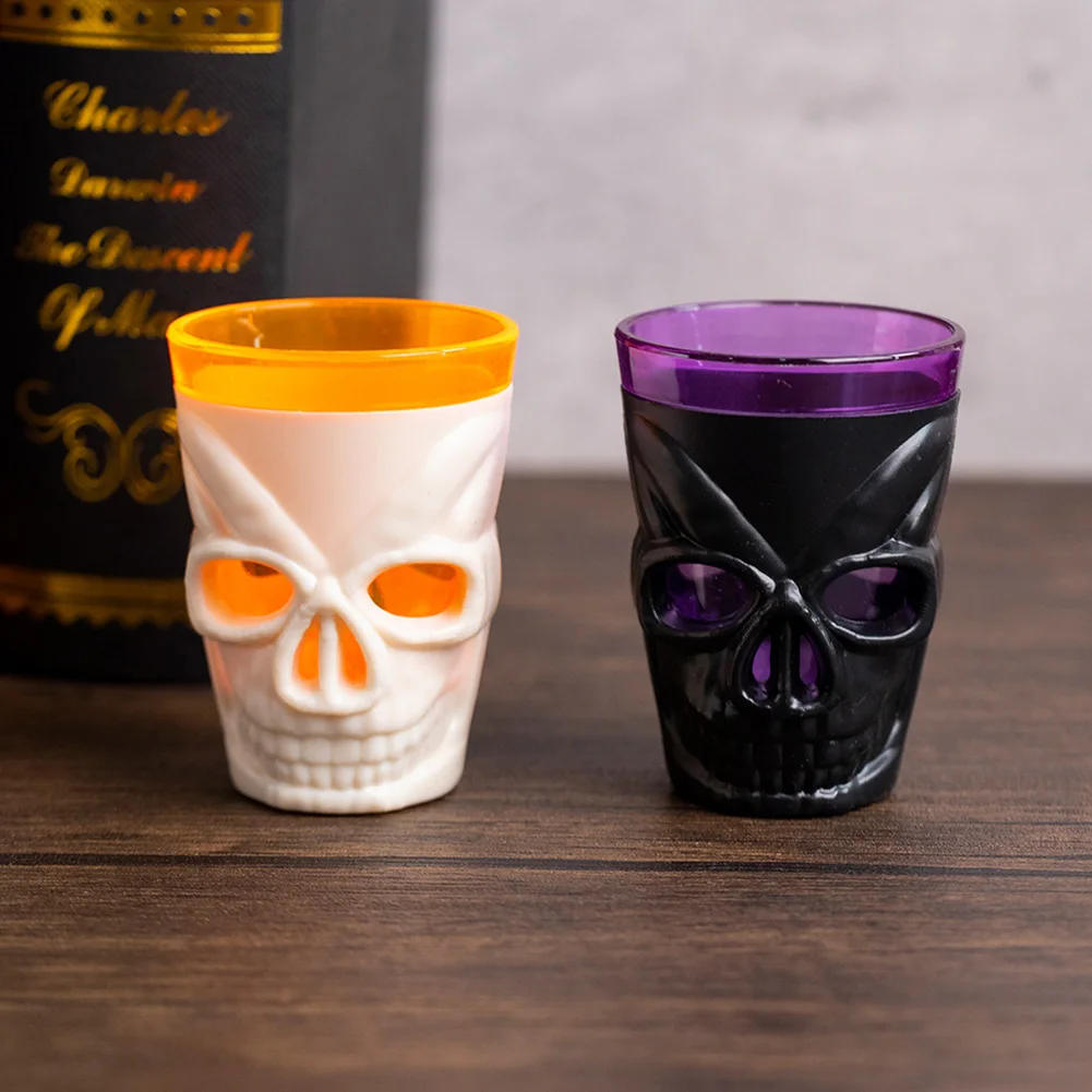 Description Picture 3 of item250ml Halloween Luminous Skull Wine Mug LED Skeleton Water Drink Cup Horror Glowing Cup Party Supplies Bar Club Gathering Decor