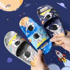 A pair of kids shoes cartoon cute kids sandals can be worn outdoor, indoor home leisure slippers boys bathroom slippers summer s