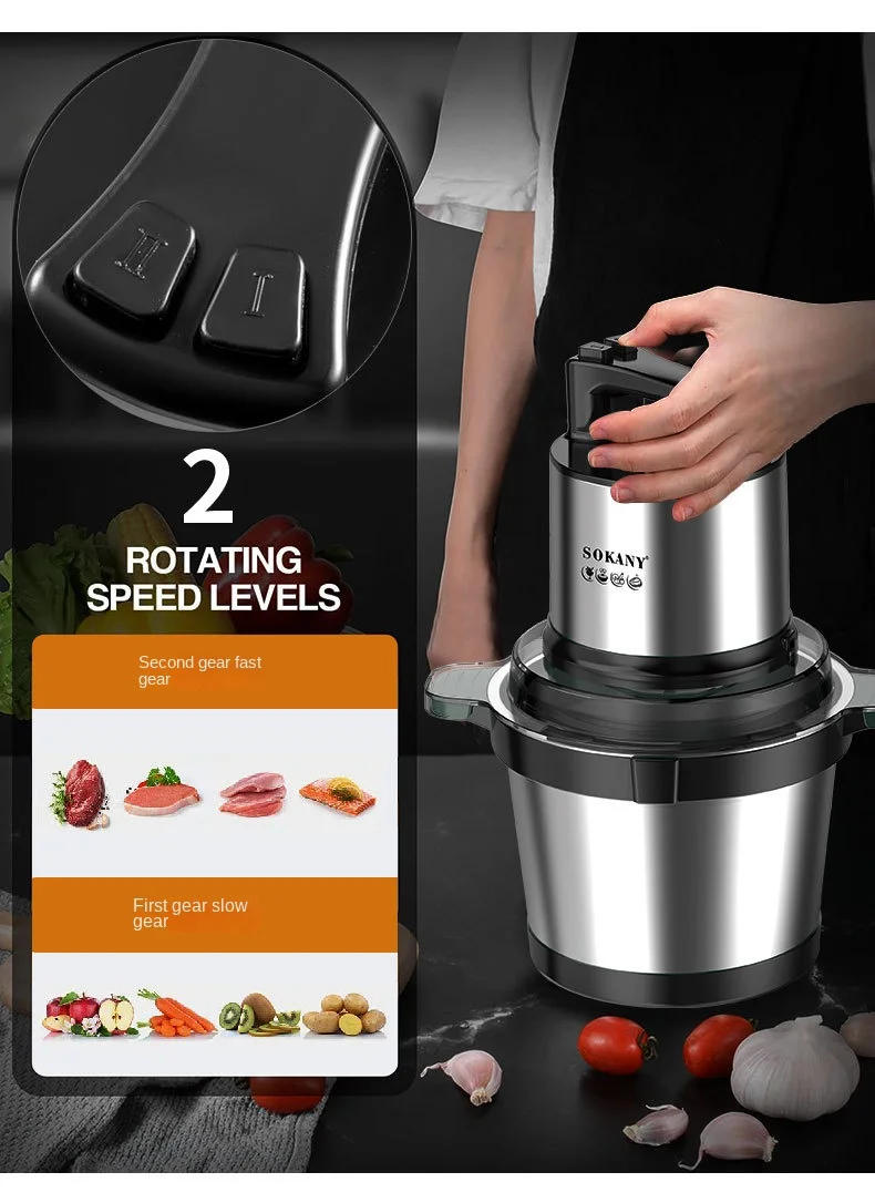 Description Picture 4 of itemSOKANY 7028 Electric Meat Grinder And Chopper 4L Automatic Home Cooking And Stuffing Appliance for Kitchen