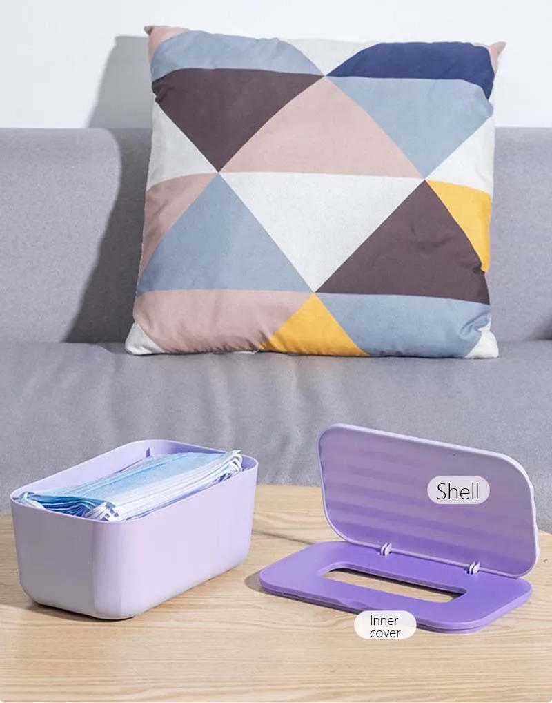 Description Picture 4 of itemTissue Box with Cover Square Wet Wipes Case Napkins Toilet Paper Container Home Car Tissue Paper Dispenser Storage Organizer