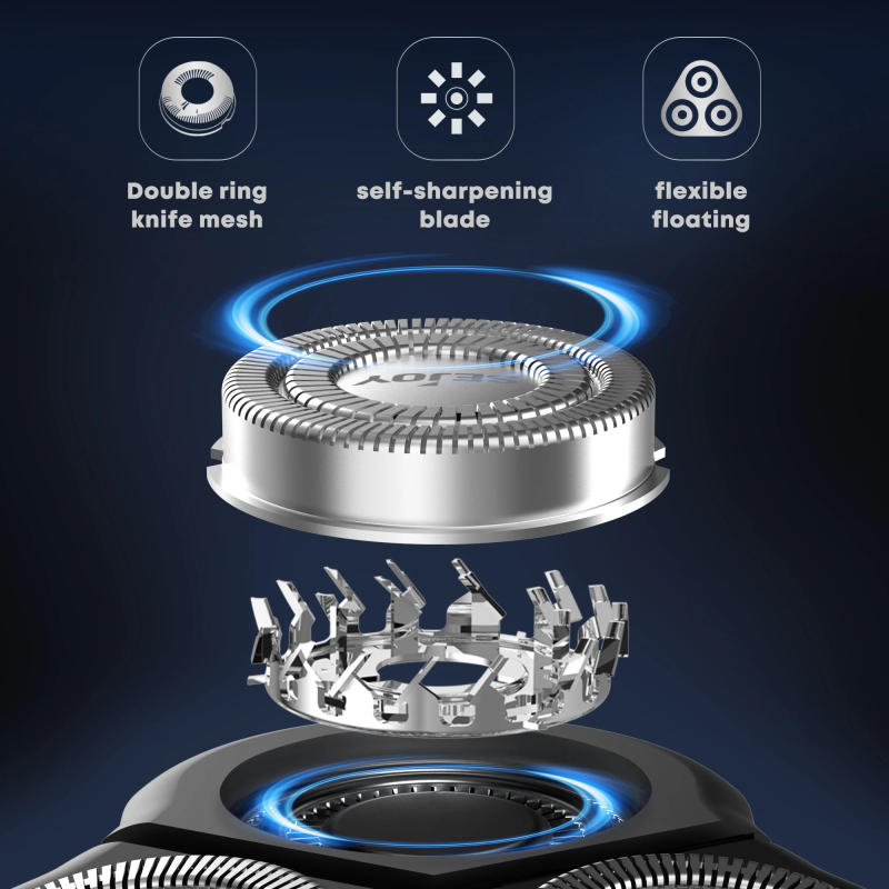 Description Picture 5 of itemSejoy Electric Shavers Rechargeable Hair Trimmer Razor Type-C 3D Floating Blade Washable Rotary Shaving Beard Machine