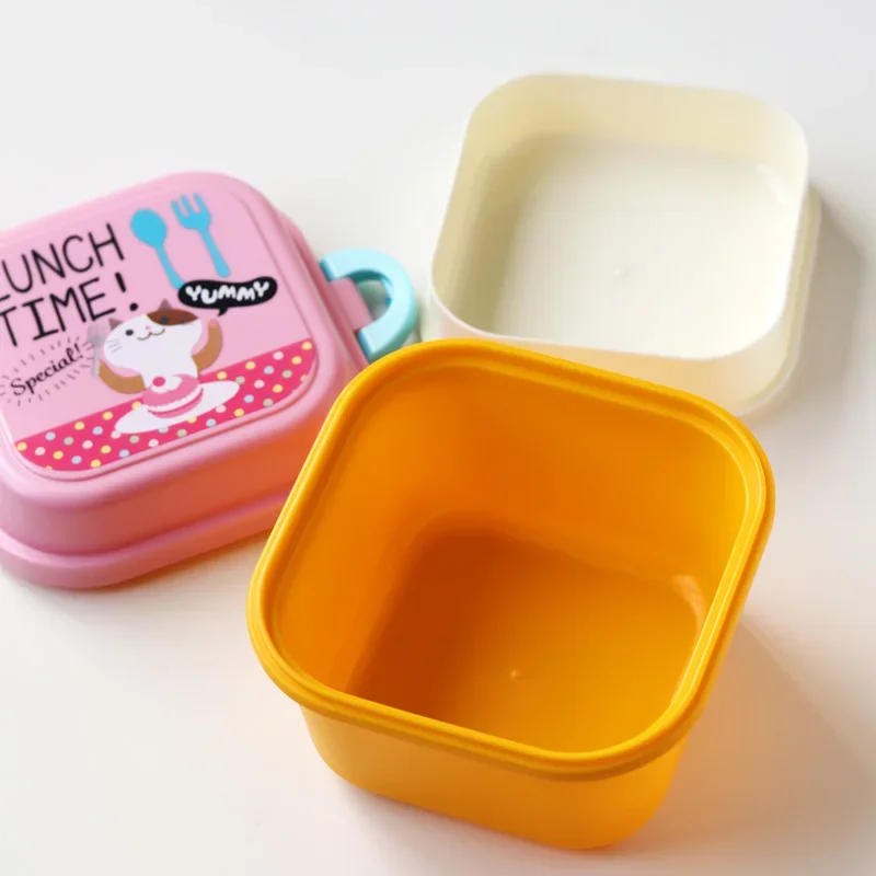Description Picture 4 of itemCartoon Healthy Plastic Lunch Box Microwave Oven Lunch Bento Boxes Food Container Dinnerware Kid Childen Lunchbox