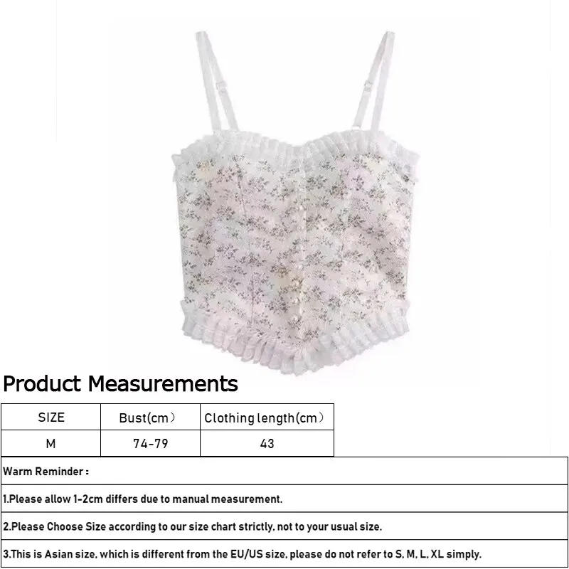 Description Picture 2 of itemWomen French Print Camisole Wire Free Lingerie Sexy Fahsion Camisole Underwear Sleeveless Lace Bralette Top Female Lace Tops