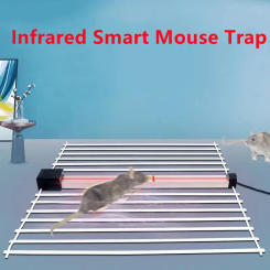 Intelligent High-Voltage Mousetrap Infrared Automatic Electric Shock Mouse Trap Safe Continuous Mouse Trap 50x65cm