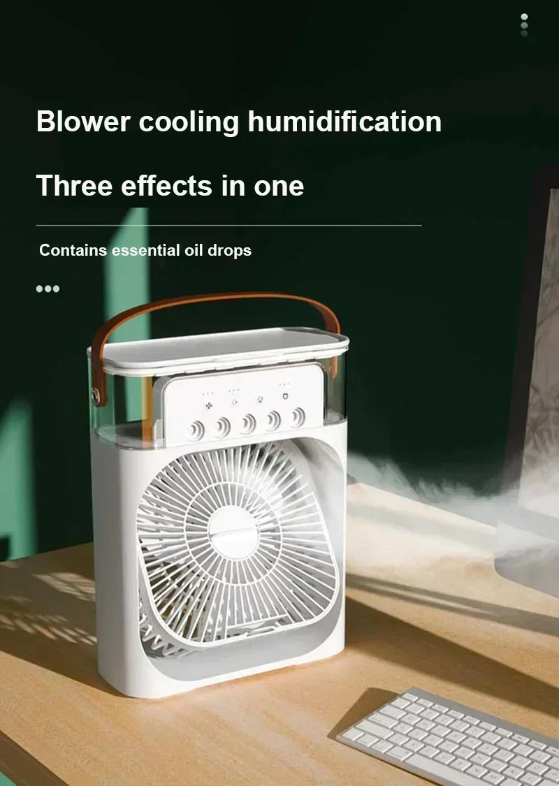 Description Picture 6 of itemPortable Humidifier Air Conditioner Fan Homes Water Cooled Water Mist Cooler Portable Air Conditioner For Offices 3 Speed Fan