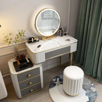 Stone Plate Dressing Table Dresser Makeup Storage Cabinet Integrated Table dressing table vanity table dressers for bedroom