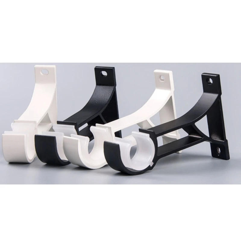 Description Picture 5 of item2pcs Window Drapery Ceiling Hanging Holder Wall Curtain Rod Bracket Set Side Top Mounted Fits 1 inches Rod