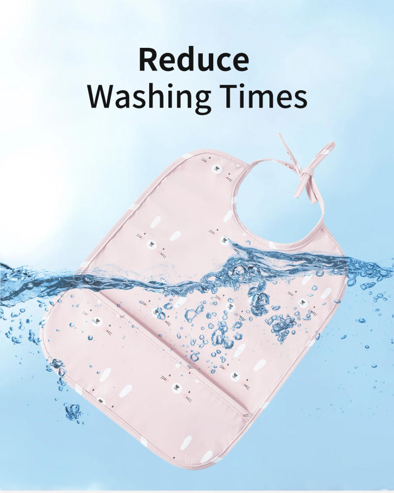 Description Picture 5 of itemINSULAR Baby's Bibs Sleeveless Adjustable Pinny Soft Waterproof PU Cloth Kids Painting Smock Child Eating Apron Danish Style