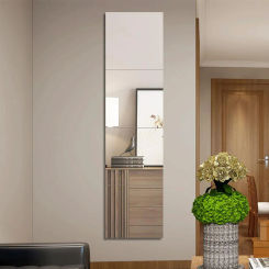 40X40cm  Mirror Wall Stickers Self-adhesive Mirror Waterproof  Stickets Wall Makeup Full Length Standing Mirror Decor
