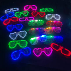 6/12/24/30/40/50pcs Led Neon Glasses Light Up Party Glasses Glow in the Dark For Kids Adults Party Favor Supplies