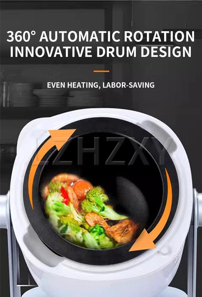 Description Picture 4 of itemElectric Cooking Machine 6L Household Automatic Frying Smart Robot Wok Fried Machine Cooking Pot