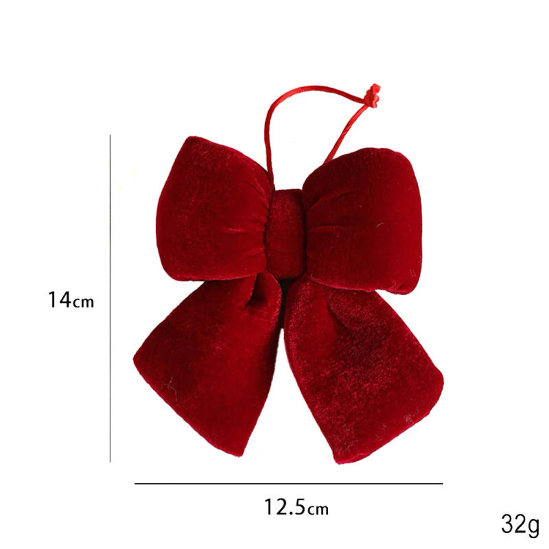 Description Picture 4 of itemChristmas Red Wreath Bows Tree Ornament S/M/L Velvet Xmas Ties Bow For Home Party Wedding Christmas Tree Hanging Decoration