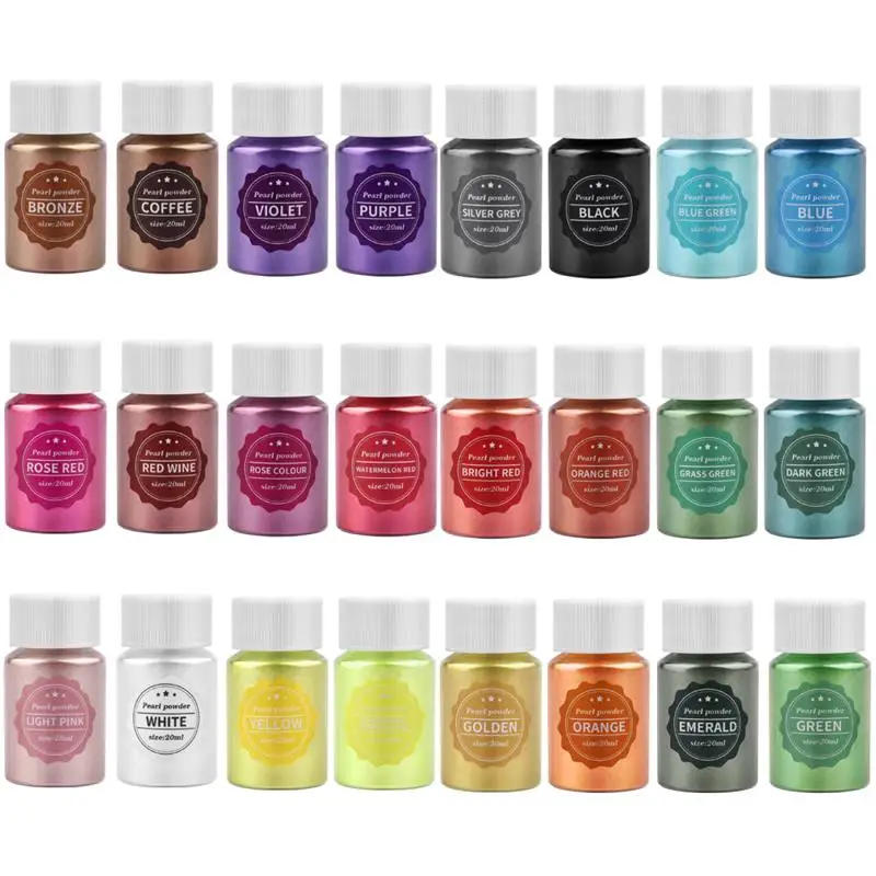 Description Picture 2 of item10g/Bottle Pearlescent Natural Mica Mineral Powder Soap Candle Epoxy Resin Dye Pearl Pigment DIY Jewelry Crafts Making Accessory